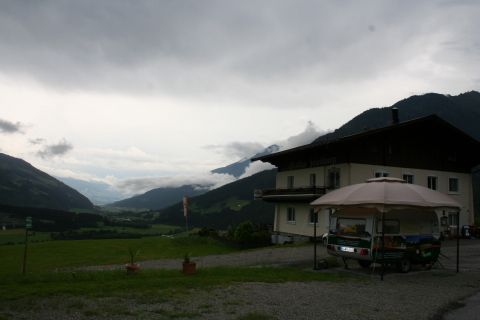 Blick vom SP, zum Restaurant ins Tal